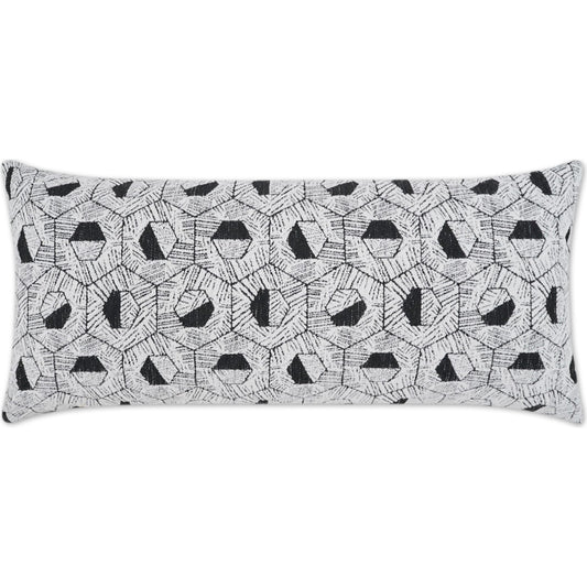 Alakay Lumbar Pillow by DV Kap Home in black. Made from 100% poly(uv) in a modern style.