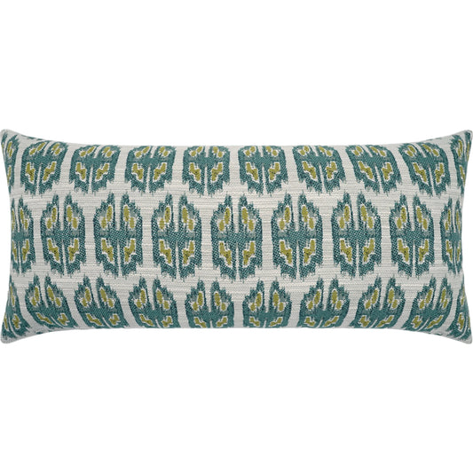 Juglan Lumbar Pillow by DV Kap Home in capri. Made from 100% poly(uv) in a modern style.