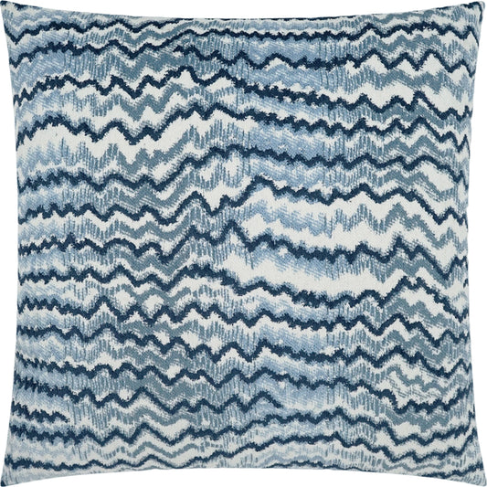 Jonquil Pillow by DV Kap Home in blue. Made from 100% poly(uv) in a modern style.