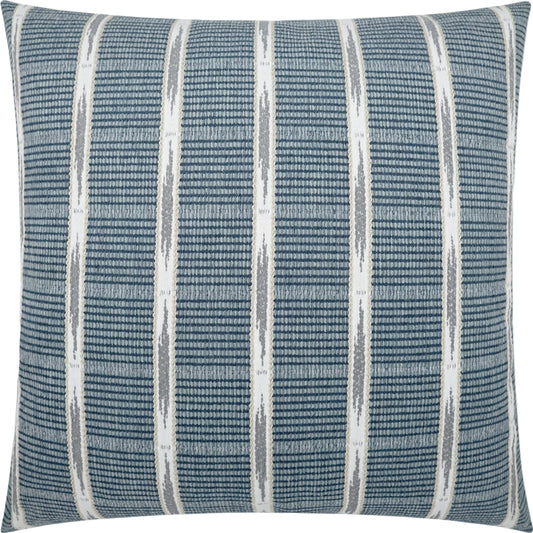 Henson Pillow by DV Kap Home in blue. Made from 99.57% poly(uv), 0.43% pcrpoly(uv) in a modern style.