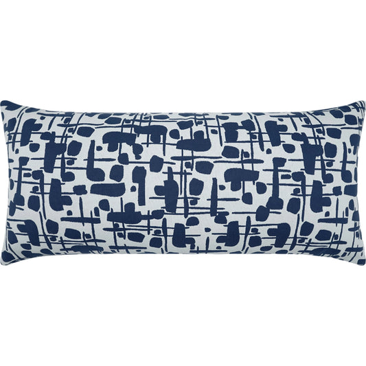 Jargon Lumbar Pillow by DV Kap Home in blue. Made from 100% polypropylene in a modern style.