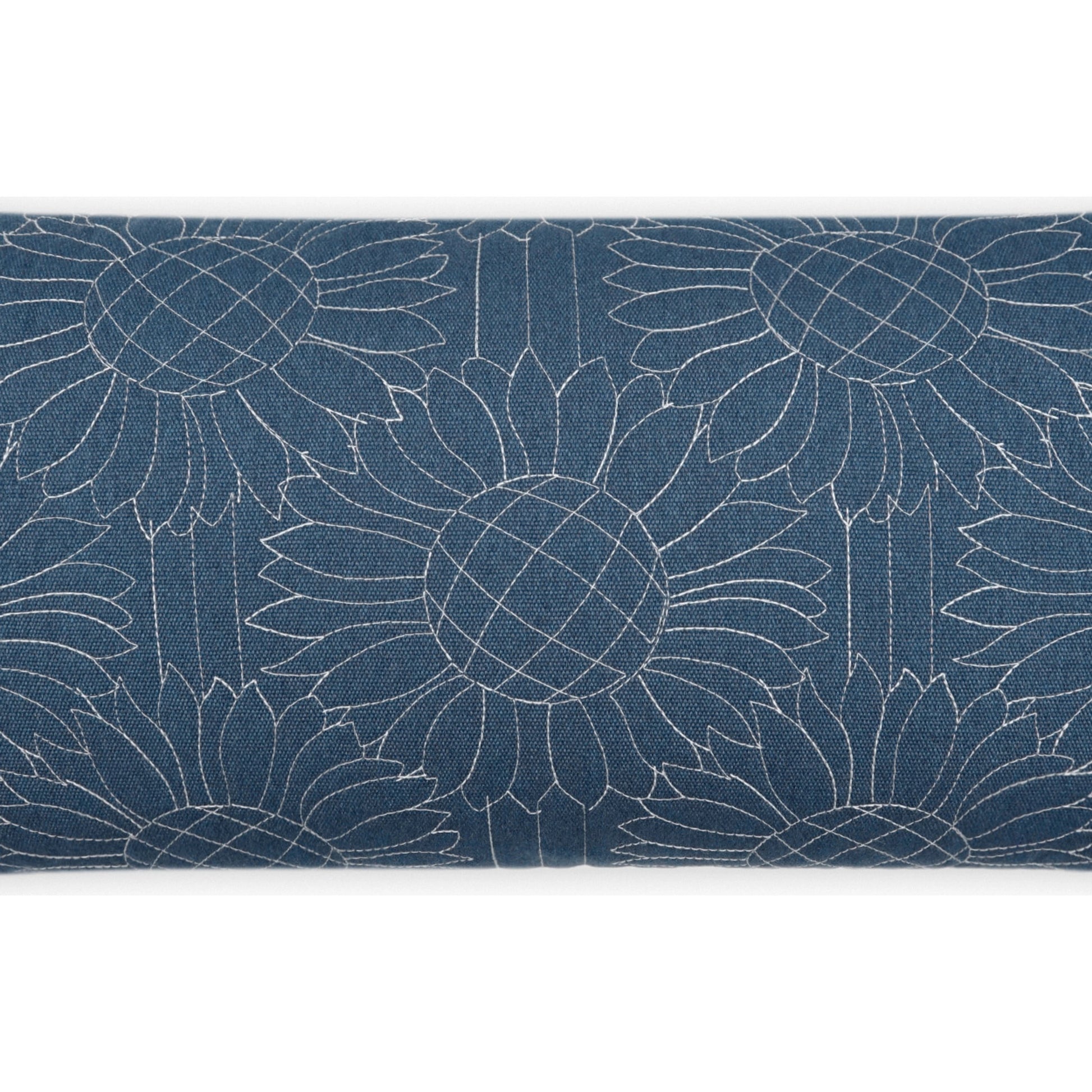 Gerber Lumbar Pillow by DV Kap Home in blue. Made from 100 % solution dyed polyester in a modern style.