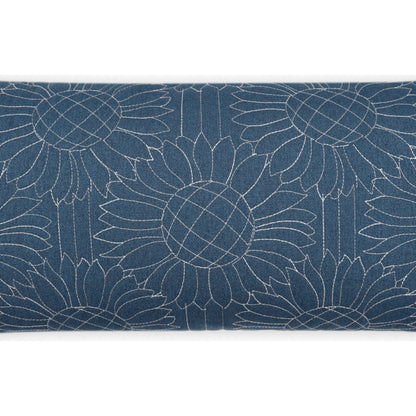 Gerber Lumbar Pillow by DV Kap Home in blue. Made from 100 % solution dyed polyester in a modern style.