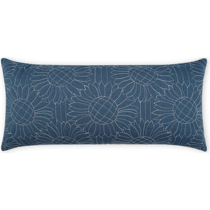 Gerber Lumbar Pillow by DV Kap Home in blue. Made from 100 % solution dyed polyester in a modern style.