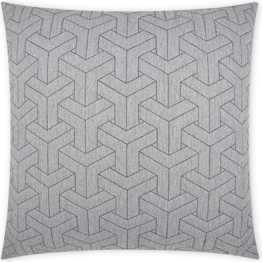 Peace Pillow by DV Kap Home in grey. Made from 100% solution dyed polyester in a modern style.