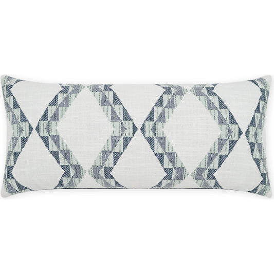 Toshi Lumbar Pillow by DV Kap Home in azure. Made from 88.58% poly(uv), 11.42% olefin(uv) in a modern style.