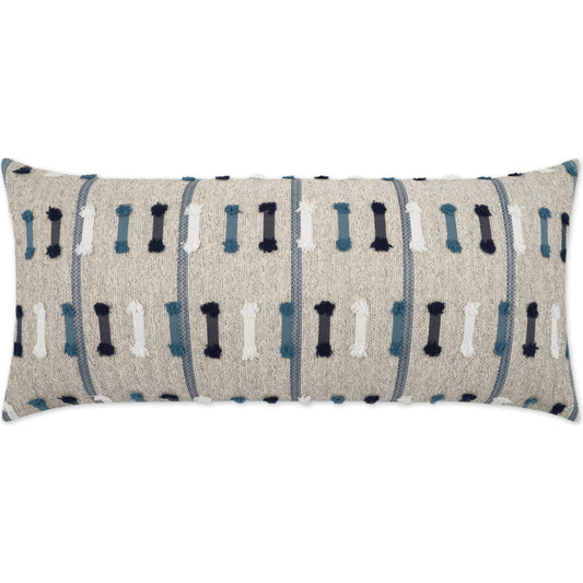 Tassel Stripe Lumbar Pillow by DV Kap Home. Made from 100 % solution dyed polyester in a modern style.