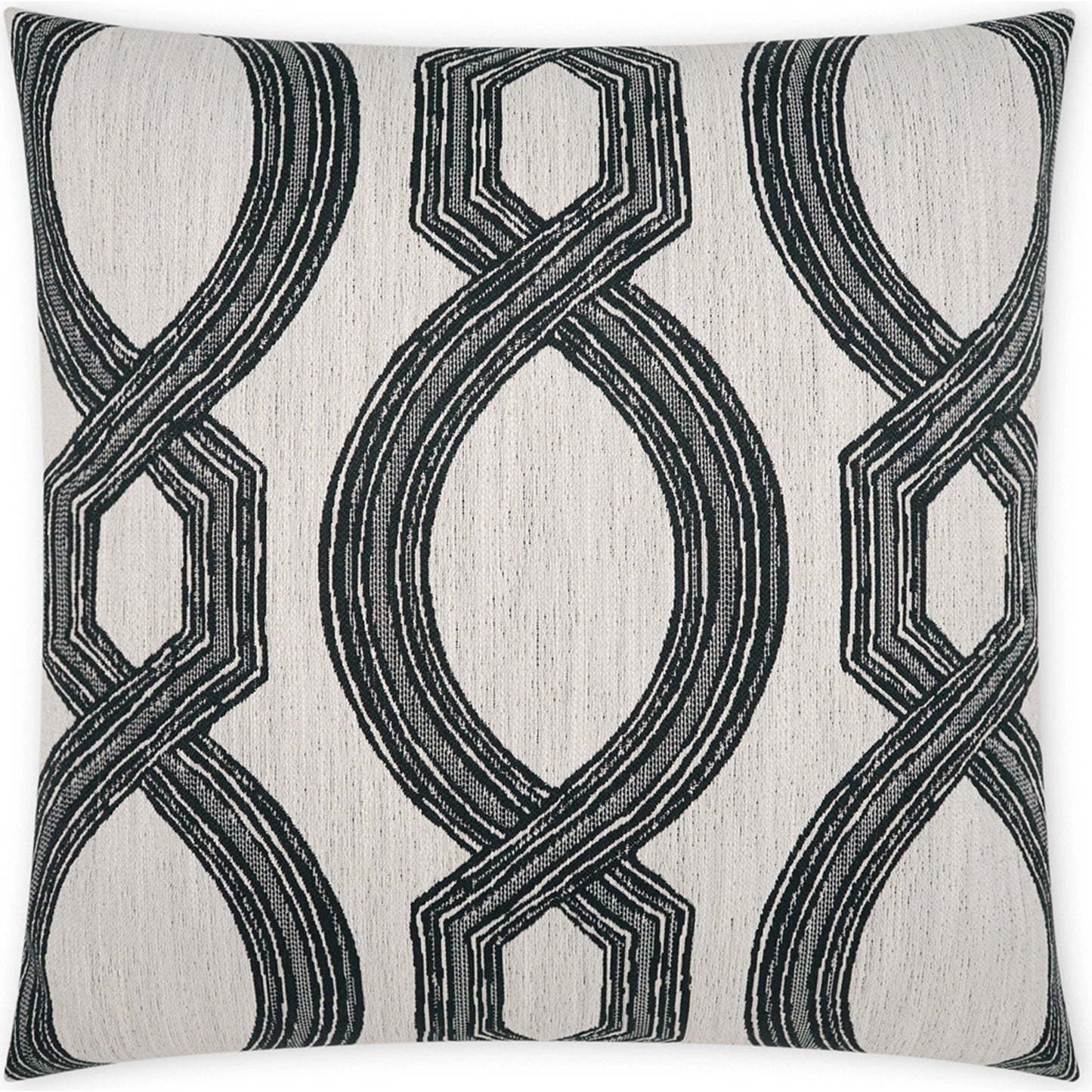 001 SI-2027814 | Primary Silo | Evadne Pillow by DV Kap Home in black. Made from 100 % poly(uv) in a modern style.
