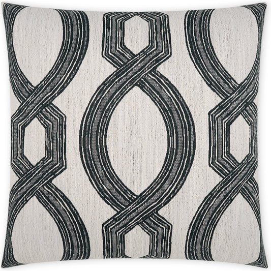 Evadne Pillow by DV Kap Home in black. Made from 100% poly(uv) in a modern style.