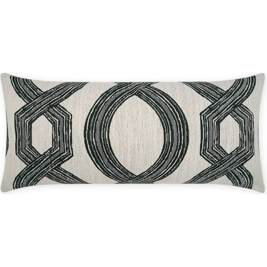Evadne Lumbar Pillow by DV Kap Home in black. Made from 100% poly(uv) in a modern style.