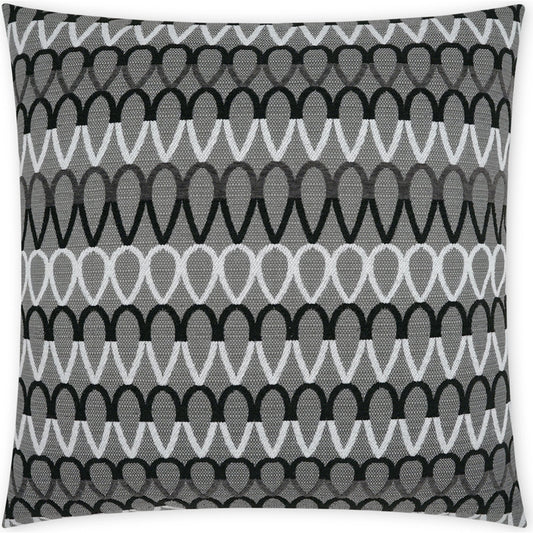 Lozenge Pillow by DV Kap Home in grey. Made from 100% solution dyed polyester in a modern style.