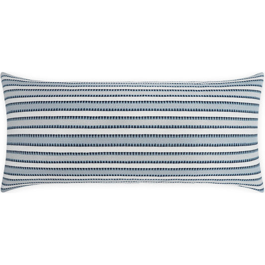 Calica Lumbar Indoor/Outdoor Pillow by DV Kap Home in azure. Made from 100% poly (uv) in a unique style.