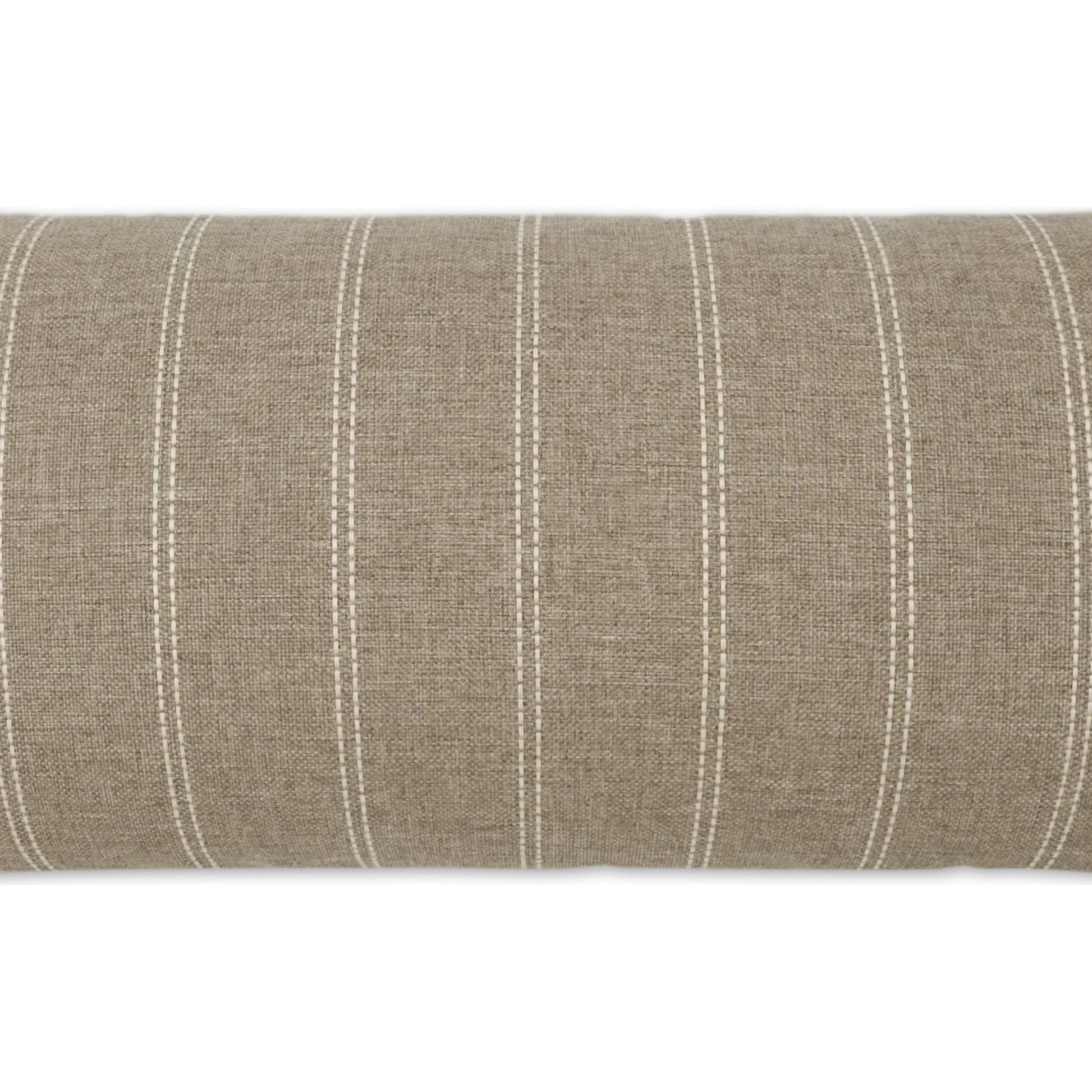 Nassau Lumbar Indoor/Outdoor Pillow by DV Kap Home in taupe. Made from 100% high uv polyester in a transitional style.