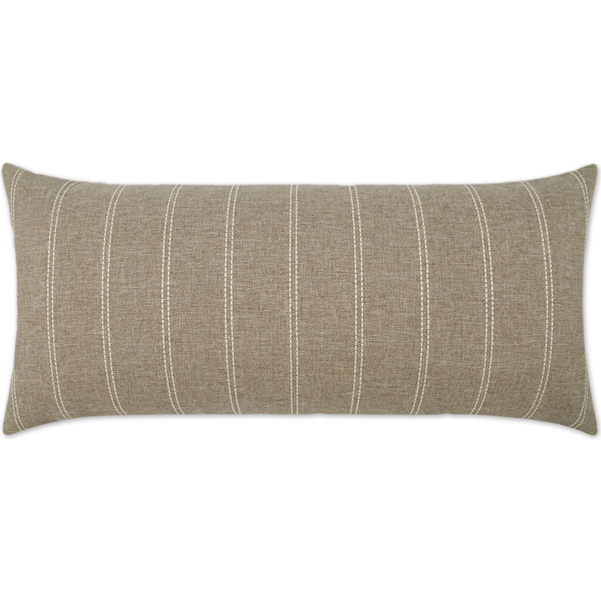 Nassau Lumbar Indoor/Outdoor Pillow by DV Kap Home in taupe. Made from 100% high uv polyester in a transitional style.