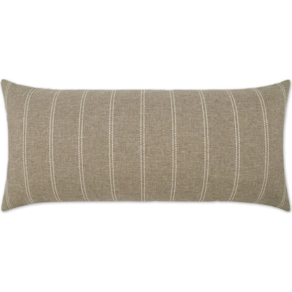 Nassau Lumbar Indoor/Outdoor Pillow by DV Kap Home in taupe. Made from 100% high uv polyester in a transitional style.