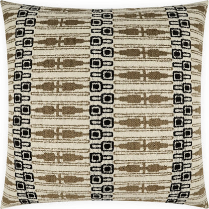 Maylis Indoor/Outdoor Pillow by DV Kap Home in taupe, black. Made from 78.73% poly(uv), 21.27% seaqpoluv in a unique style.