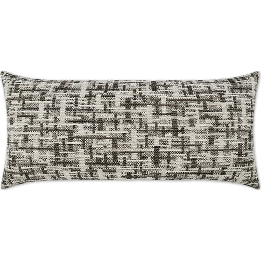 Zahwe Lumbar Indoor/Outdoor Pillow by DV Kap Home in grey. Made from 81.19% poly(uv), 18.81% olefin(uv) in a unique style.