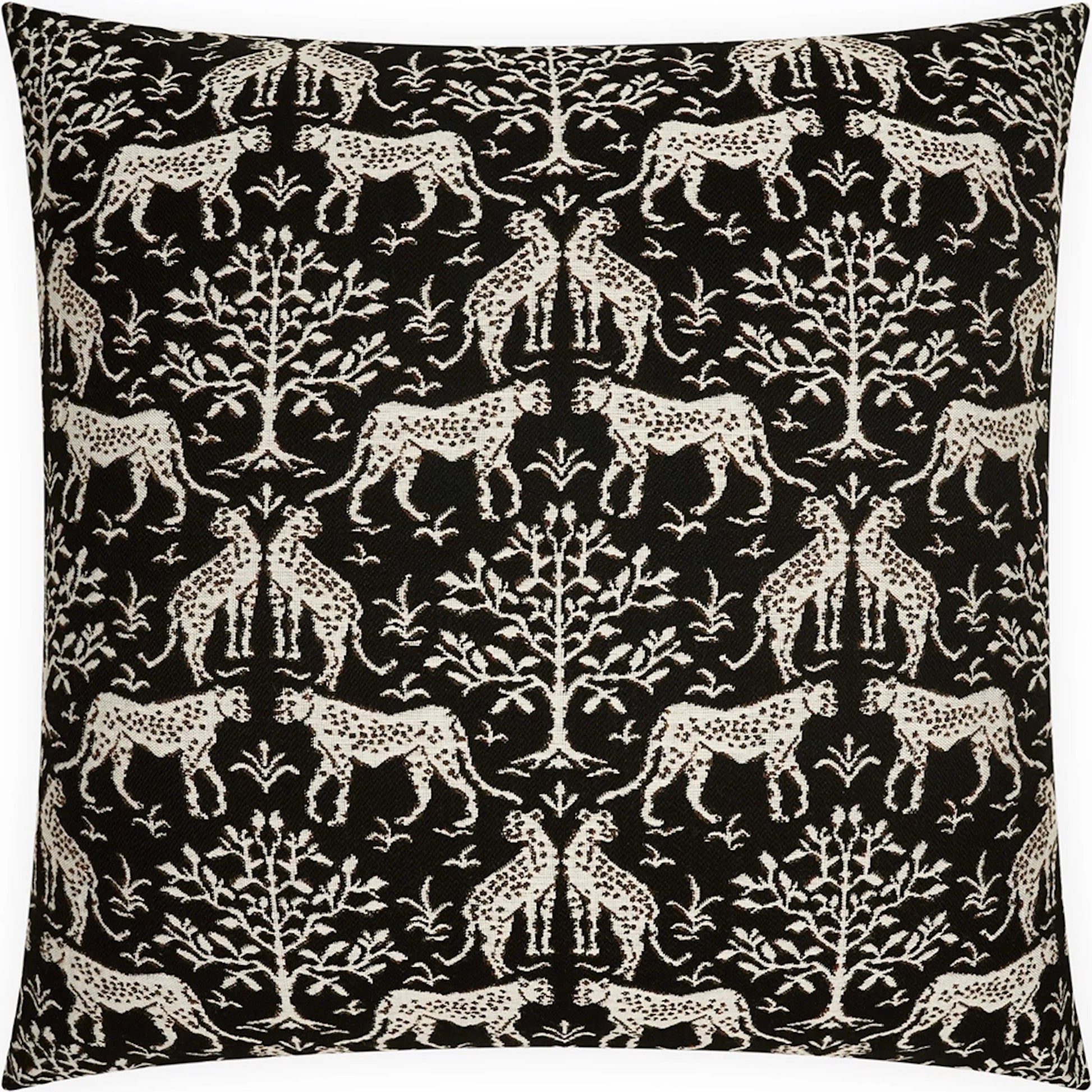 Jungle Walk Indoor/Outdoor Pillow by DV Kap Home in black. Made from 100% sunbrella® acrylic in a eclectic & global style.