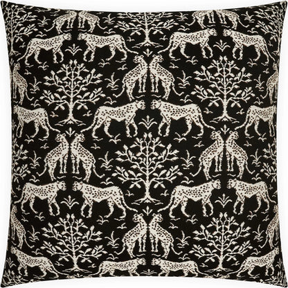 Jungle Walk Indoor/Outdoor Pillow by DV Kap Home in black. Made from 100% sunbrella® acrylic in a eclectic & global style.