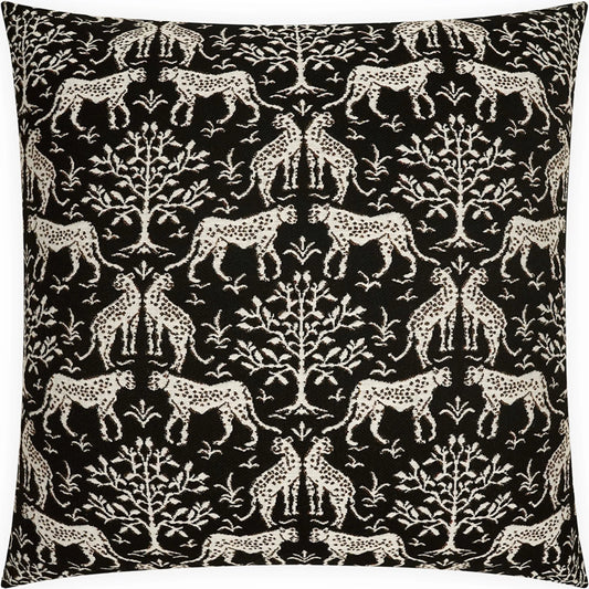 Jungle Walk Indoor/Outdoor Pillow by DV Kap Home in black. Made from 100% sunbrella® acrylic in a unique style.