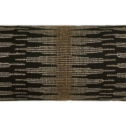 Salerno Lumbar Indoor/Outdoor Pillow by DV Kap Home in black. Made from 100% sunbrella® acrylic in a unique style.