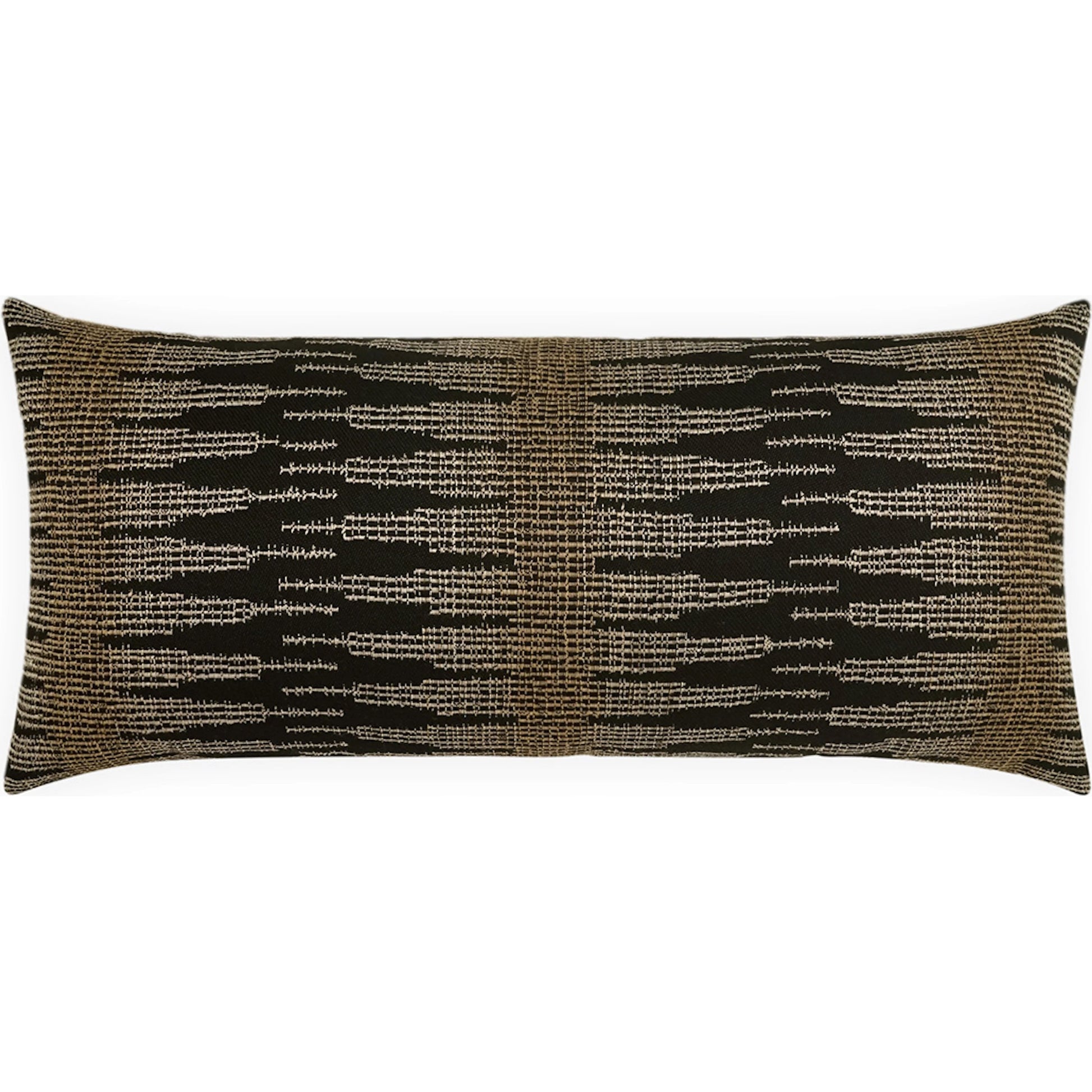 Salerno Lumbar Indoor/Outdoor Pillow by DV Kap Home in black. Made from 100% sunbrella® acrylic in a unique style.