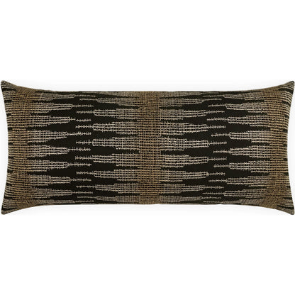 Salerno Lumbar Indoor/Outdoor Pillow by DV Kap Home in black. Made from 100% sunbrella® acrylic in a unique style.