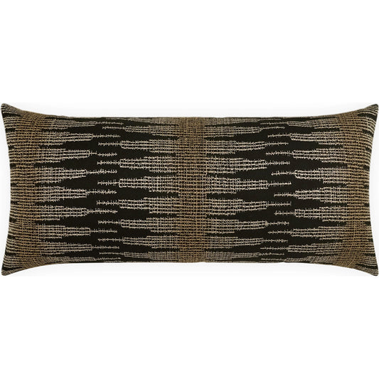 Salerno Lumbar Indoor/Outdoor Pillow by DV Kap Home in black. Made from 100% sunbrella® acrylic in a unique style.