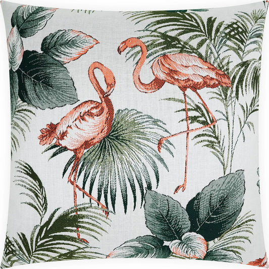 Tropicana Indoor/Outdoor Pillow by DV Kap Home in coral, salmon, green. Made from unique in a unique style.