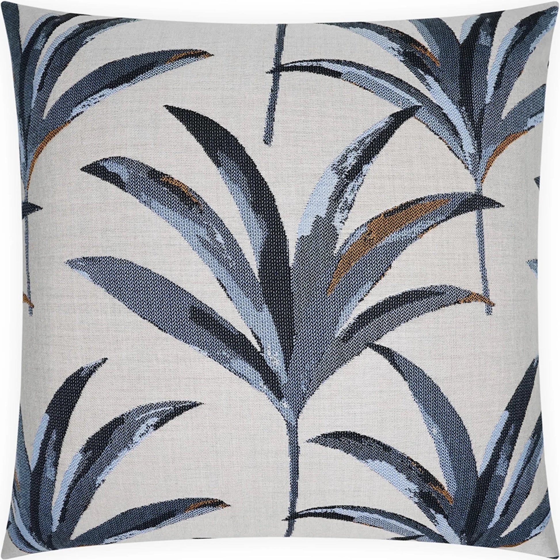 Martinique Indoor/Outdoor Pillow by DV Kap Home in blue, slate blue. Made from 100% sunbrella® acrylic in a unique style.