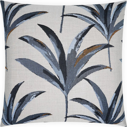 Martinique Indoor/Outdoor Pillow by DV Kap Home in blue, slate blue. Made from 100% sunbrella® acrylic in a unique style.