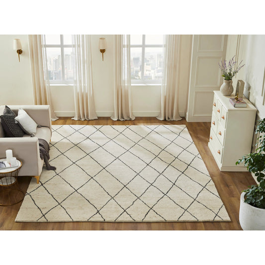 Odyssey Rug - OD1831 by Kalaty in white. Made from wool in a unique style.