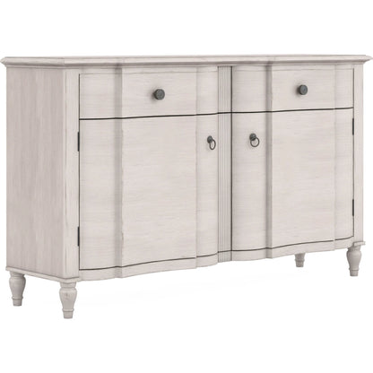 Alcove Buffet by A.R.T. Furniture in belgian ivory. Made from acacia solids, maple veneers in a transitional style.