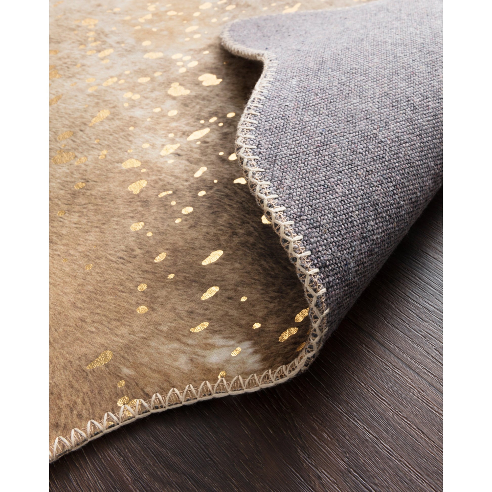 Odessa ODE-01 Rug by Loloi in mocha, sand. Made from 100% polyester in a rustic style.