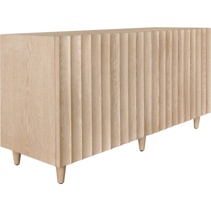 Odette Cerused Oakoor Scalloped Front Cabinet by Worlds Away in cerused oak. Made from unique in a unique style.