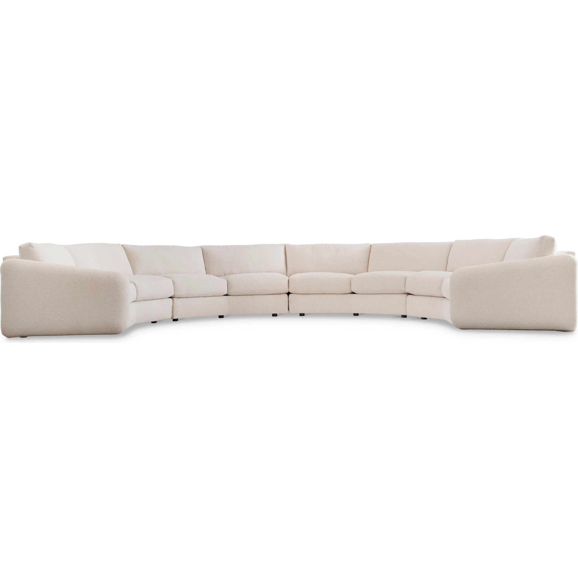 Soleil Fabric Sectional by Bernhardt in beige. Made from fabric, polyfoam core, virgin polyester fibers, waterfowl feathers, waterfowl down in a transitional style.