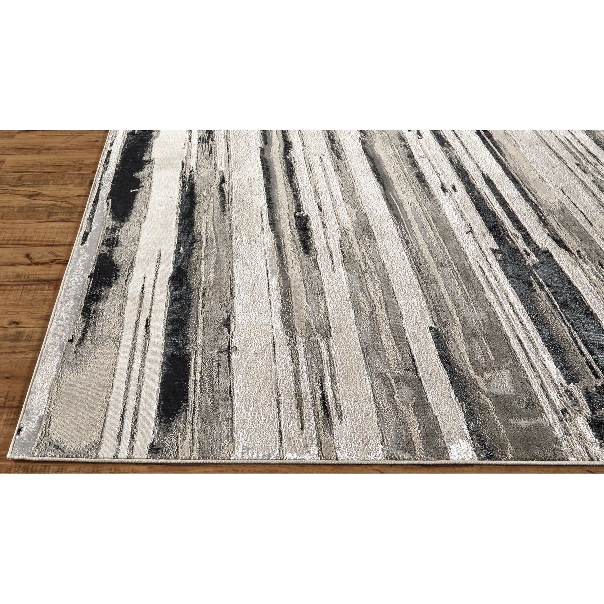 Micah Rug - 3049F by Feizy in silver, gray, black. Made from polyester, polypropylene in a unique style.