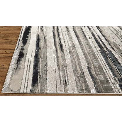 Micah Rug - 3049F by Feizy in silver, gray, black. Made from polyester, polypropylene in a unique style.