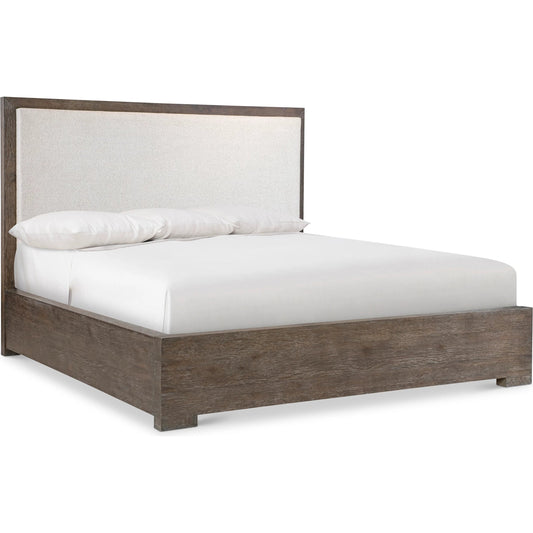 Outline Panel Bed by Bernhardt in cassel. Made from wood, fabric in a unique style.