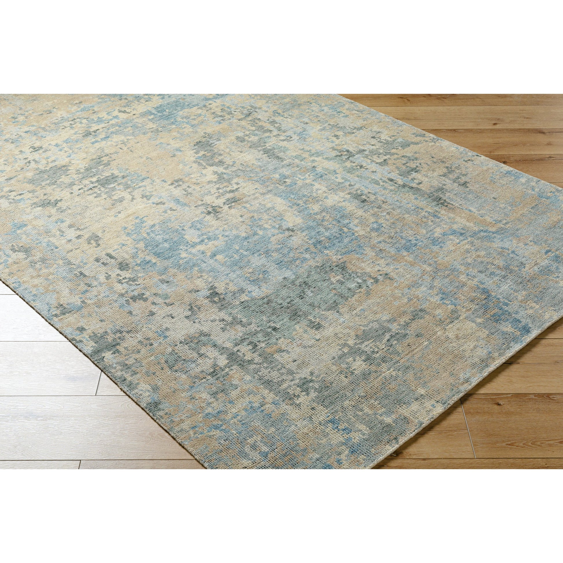 Odyssey ODY-2301 Rug by Surya in tan, beige, denim, dark blue, sage, charcoal. Made from 100% wool in a unique style.