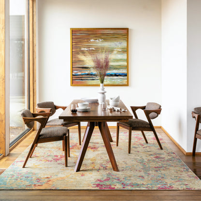 Odyssey ODY-2302 Rug by Surya in olive, tan, teal, peach, rust, fuchsia. Made from 100% wool in a unique style.