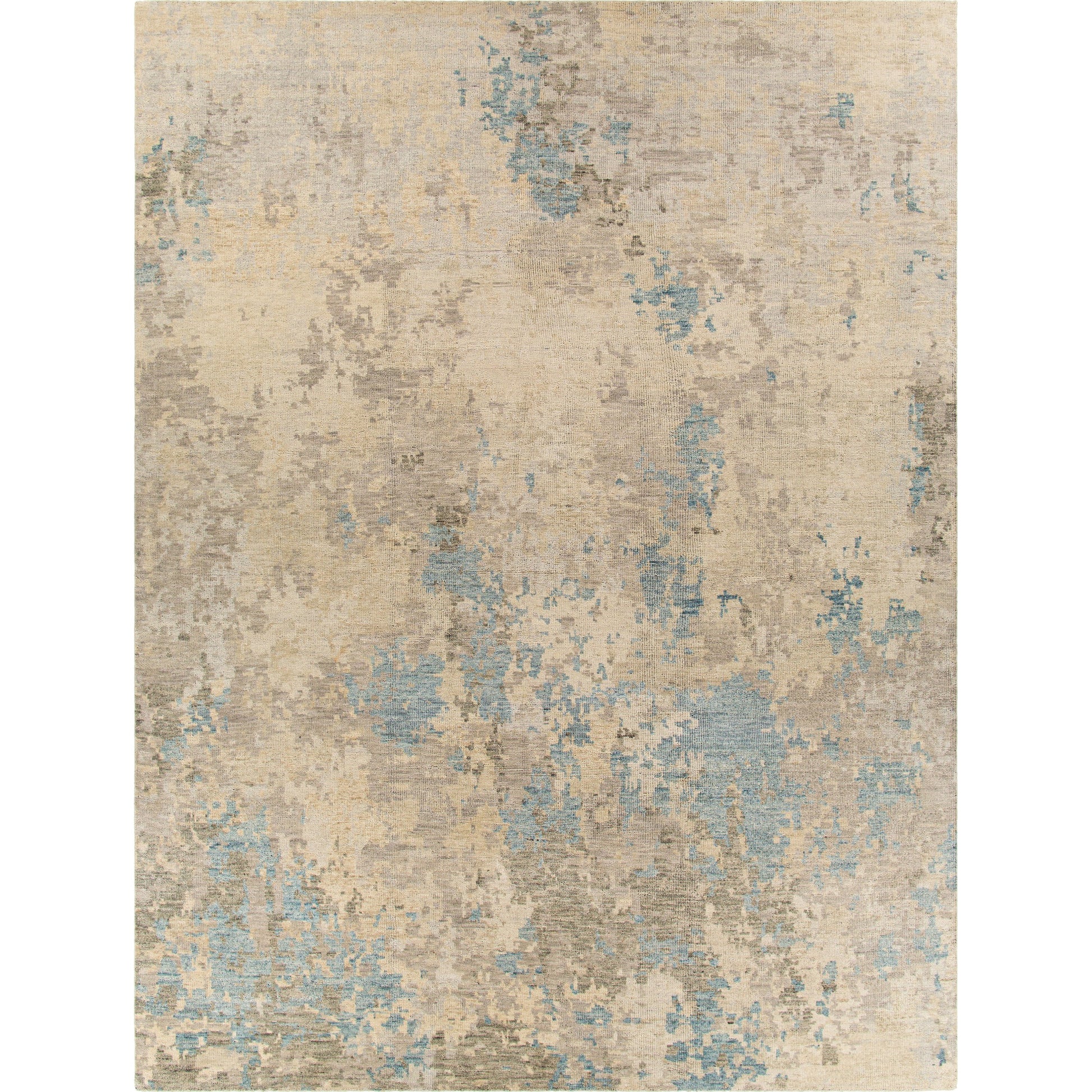 Odyssey ODY-2305 Rug by Surya in denim, charcoal, light gray, light beige, cream. Made from 100% wool in a unique style.