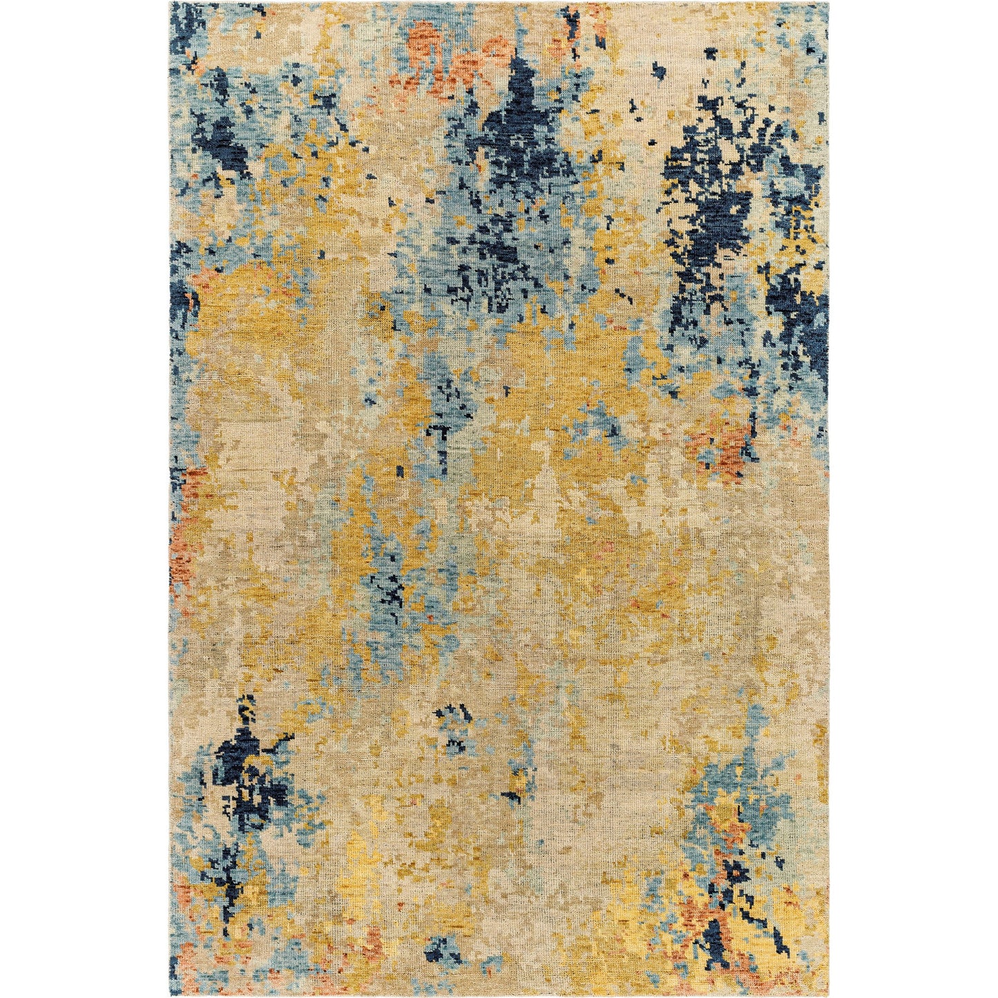 001 SI-1918027,SI-1918028 | Primary Silo | Odyssey ODY-2306 Rug by Surya in navy, deep teal, ice blue, dusty pink, burgandy. Made from main: 100% wool in a unique style.