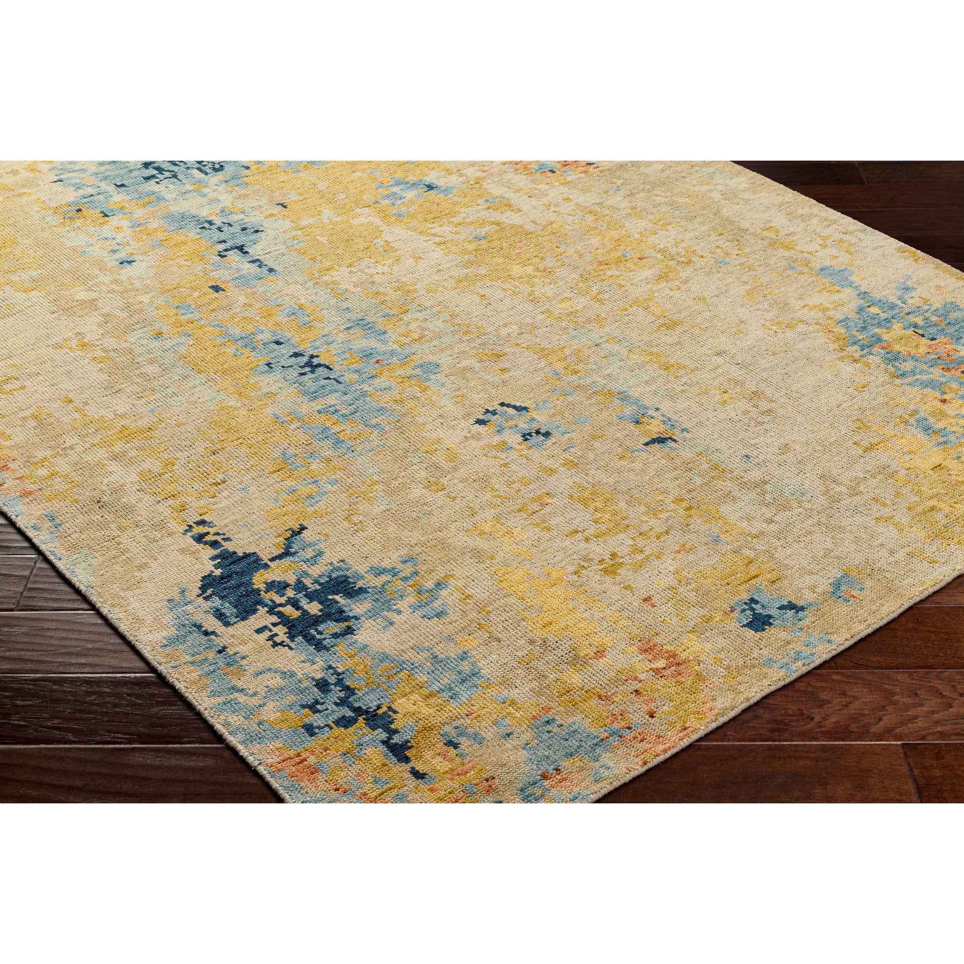 Odyssey ODY-2306 Rug by Surya in navy, deep teal, ice blue, dusty pink, burgandy. Made from main: 100% wool in a unique style.