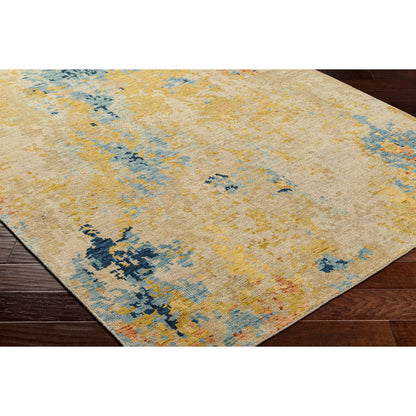 Odyssey ODY-2306 Rug by Surya in navy, deep teal, ice blue, dusty pink, burgandy. Made from main: 100% wool in a unique style.