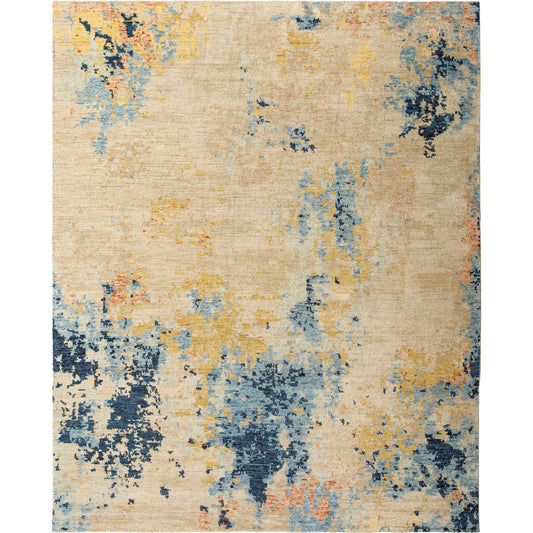 Odyssey Rug - 31553 by Surya in navy, deep teal, ice blue, dusty pink, burgandy. Made from main: 100% wool in a unique style.