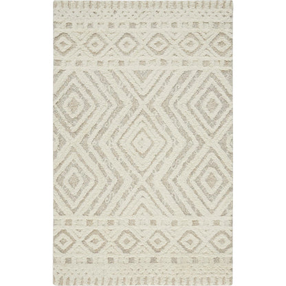 Anica Transitional Diamond Rug - 8010F by Feizy in ivory, tan. Made from wool in a unique style.