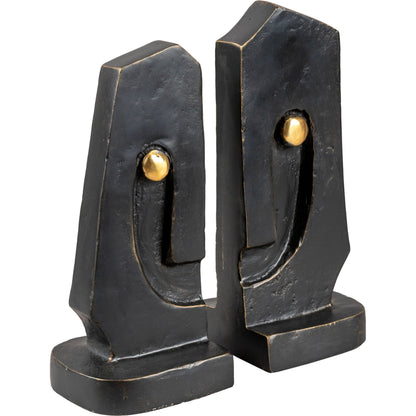 Celaeno Bookend - 532480 (Set of 2) by Surya in metallic - bronze and antiqued. Made from main: metal, granite in a modern style.