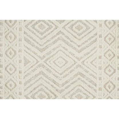 Anica Transitional Diamond Rug - 8010F by Feizy in ivory, tan. Made from wool in a unique style.