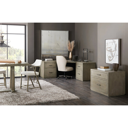 Linville Falls Lateral File by Hooker Furniture in mink, antique pewter. Made from oak veneers in a modern style.